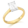 18ct Gold Emerald Cut Diamond Engagement Ring-DPL762