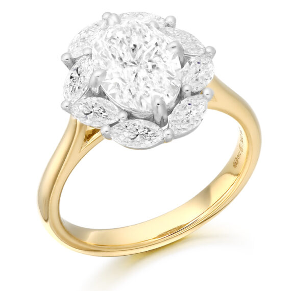 18ct Gold Diamond Engagement Ring-DPL764