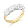 18ct Gold 4 Stone Lab Diamond Wedding Ring-DPL772