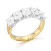 18ct Gold 5 Stone Lab Diamond Wedding Ring-DPL774