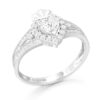Platinum 950 Lab-Diamond Claddagh Ring-DPL754Pt