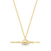 9ct Gold T Bar Claddagh Pendant-P067