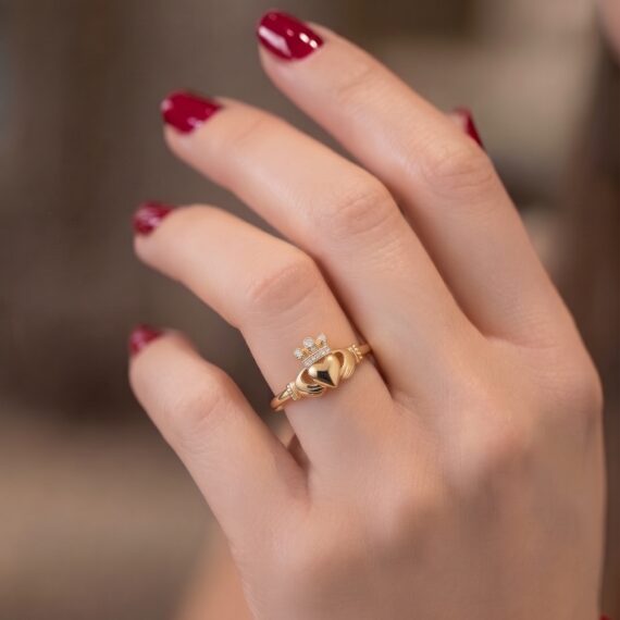 9ct Gold Claddagh Ring-CL60