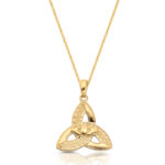 9ct Gold Trinity Knot Celtic Pendant-P057
