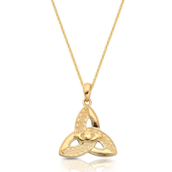 9ct Gold Trinity Knot Celtic Pendant-P057