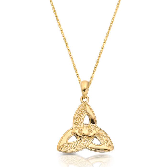 9ct Gold Trinity Knot Celtic Pendant-P057