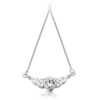Silver CZ Celtic Necklace-SP036