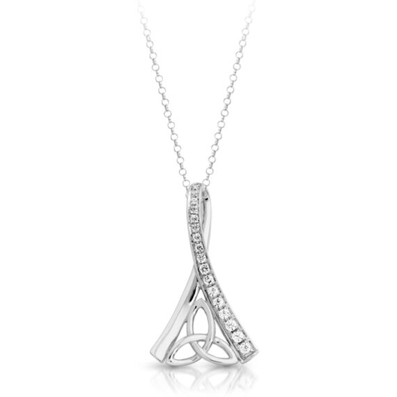 Silver CZ Celtic pendant-SP010