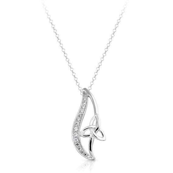 Silver CZ Celtic pendant-SP011