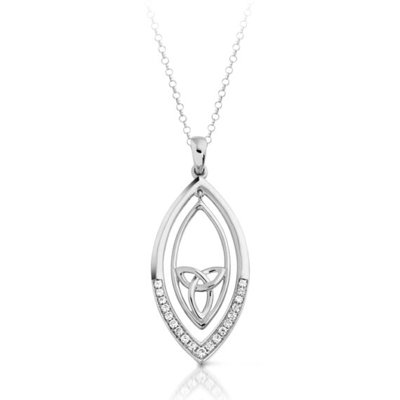 Silver CZ Celtic pendant-SP020