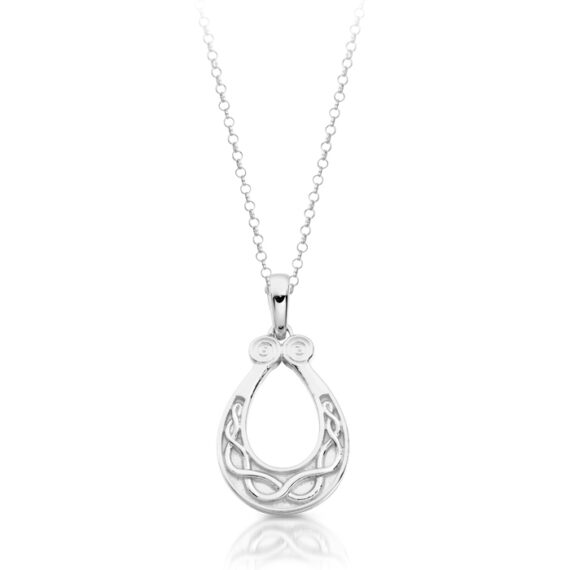Silver CZ Celtic pendant-SP026