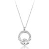 Silver CZ Claddagh Pendant-SP014S