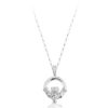 Silver CZ Claddagh Pendant-SP130