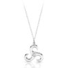 Silver CZ Triskele Celtic pendant-SP024