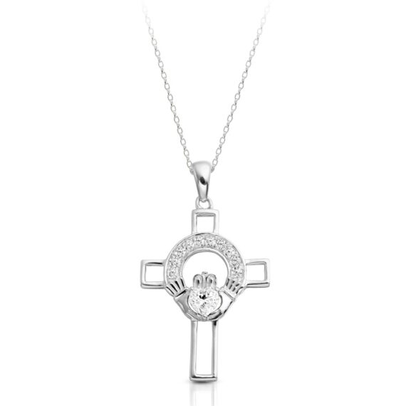 Silver Claddagh Cross-SC125