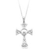 Silver Claddagh Cross with Celtic Knot-SC03