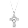 Silver Claddagh Cross with Celtic Knot-SC126
