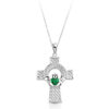 Silver Claddagh Cross with Celtic Knot-SC126G
