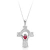 Silver Claddagh Cross with Celtic Knot-SC126R
