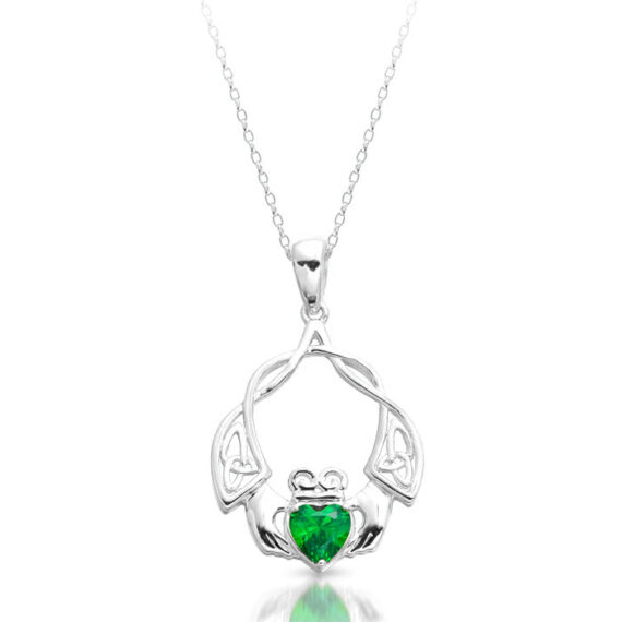 Silver Claddagh Pendant-SP049