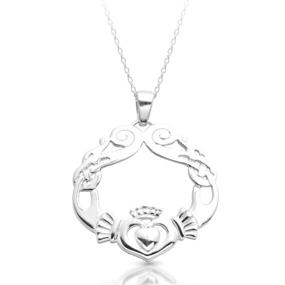 Silver Claddagh Pendant-SP051