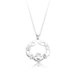 Silver Claddagh Pendant-SP051S