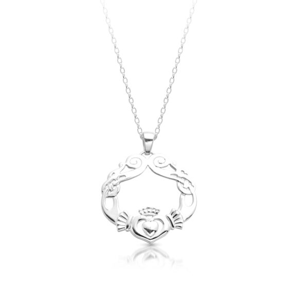 Silver Claddagh Pendant-SP051S