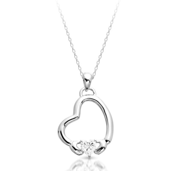 Silver Claddagh Pendant-SP053