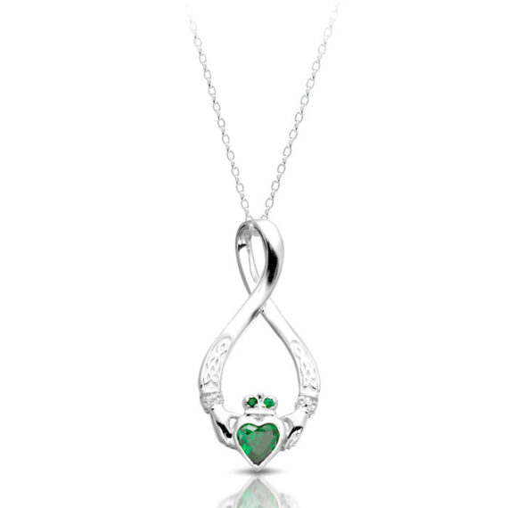 Silver Claddagh Pendant-SP055G