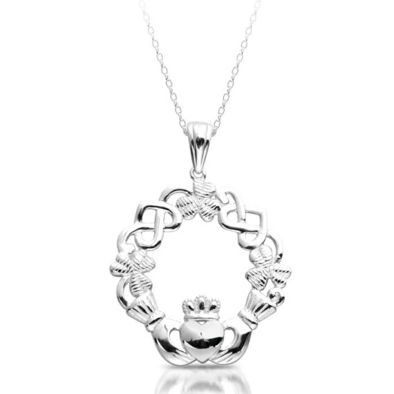 Silver Claddagh Pendant-SP056