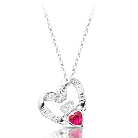 Silver Claddagh Pendant-SP058R