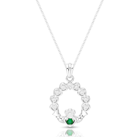 Silver Claddagh Pendant-SP066
