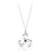 Silver Emerald Triskele Celtic pendant-SP024G