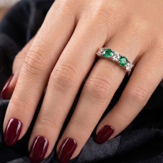 18ct Gold 5 Stone Lab Diamond Ring-DPL774G