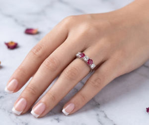 18ct Gold 5 Stone Lab Diamond Ring-DPL774R