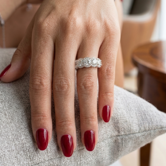 18ct Gold 5 Stone Lab Diamond Ring-DPL775