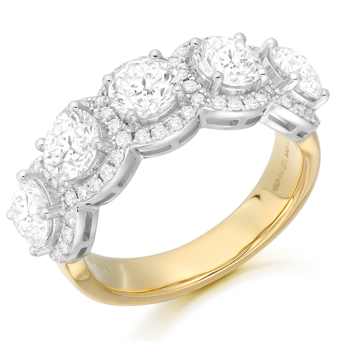 18ct Gold Lab Diamond Wedding Ring-DPL776