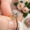 18ct Gold Oval Lab Diamond Engagement Ring-DPL783close