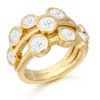 18ct Gold Rain Drop Lab Diamond Wedding Ring-DPL780