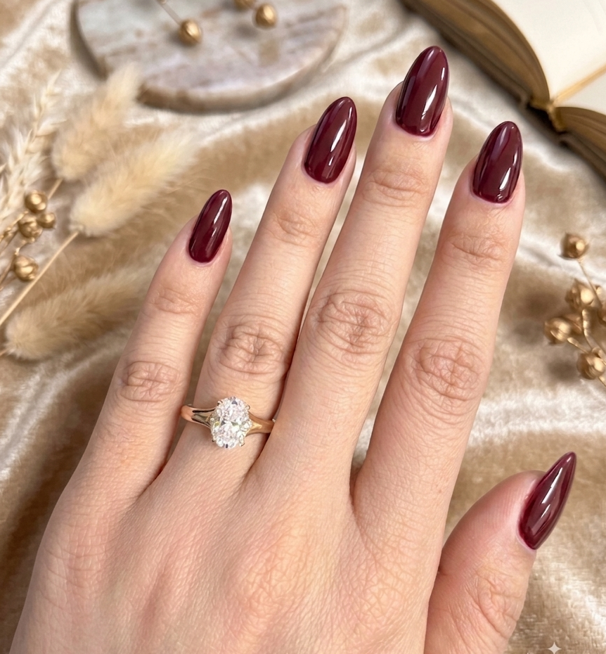 18ct Gold Split Shoulder Oval Lab Diamond Engagement Ring-DPL784 - Image 3