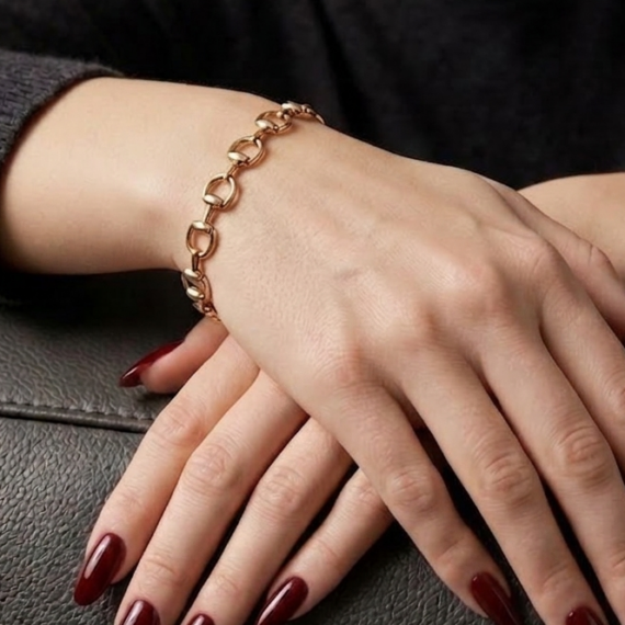 9ct Gold Horse Shoe Equestrian Bracelet-B3