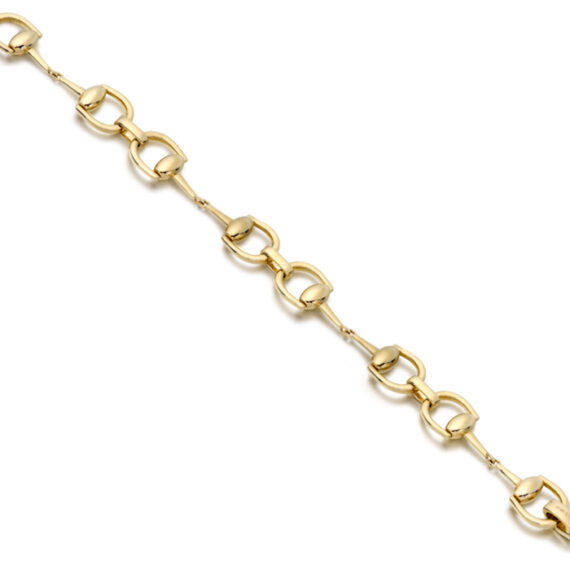 9ct Gold Horsebit Bracelet-B3L