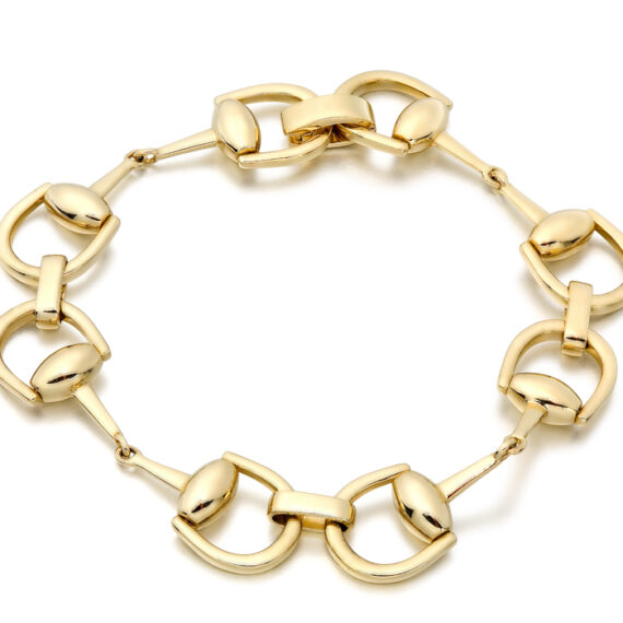 9ct Gold Horsebit Bracelet-B4