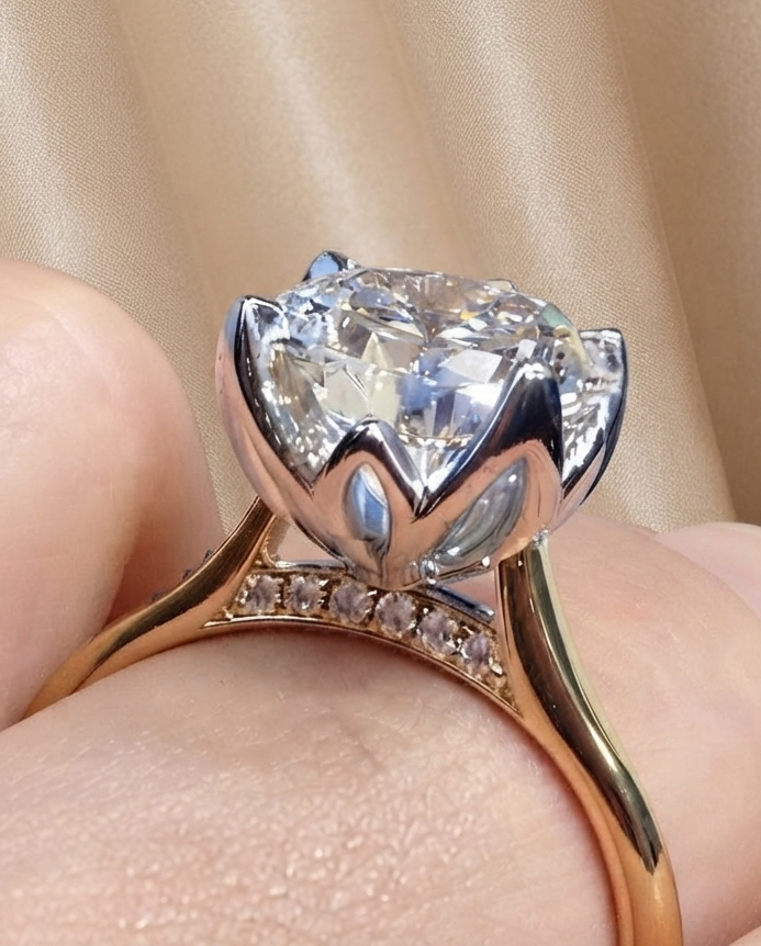LAB Diamond Ring-DPL782 Close2