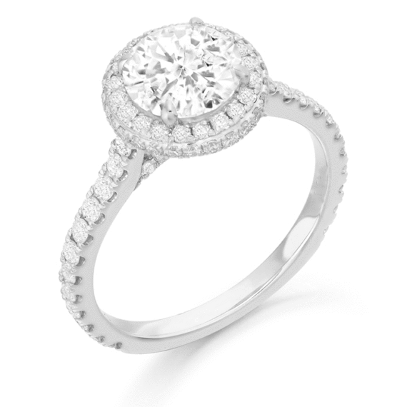 PT950 Diamond Engagement Ring-DPL702PT