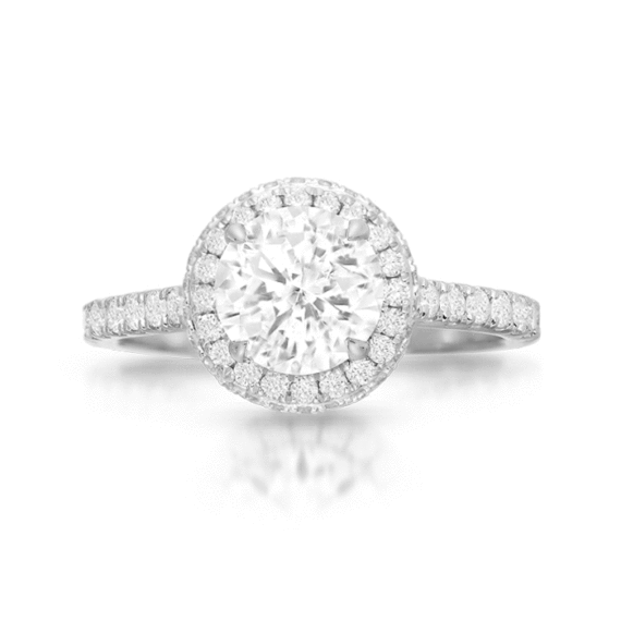 PT950 Diamond Engagement Ring-DPL702PTF