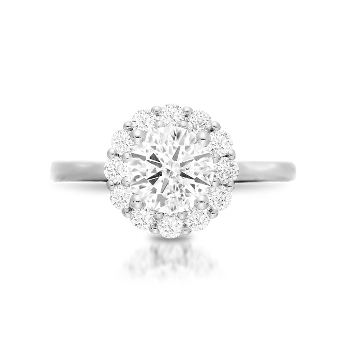 PT950 Diamond Engagement Ring-DPL703PTF