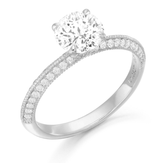 PT950 Diamond Engagement Ring-DPL705PT