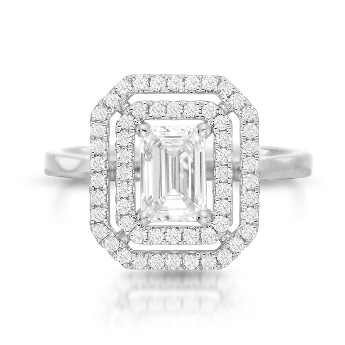 PT950 Diamond Engagement Ring-DPL706PTF