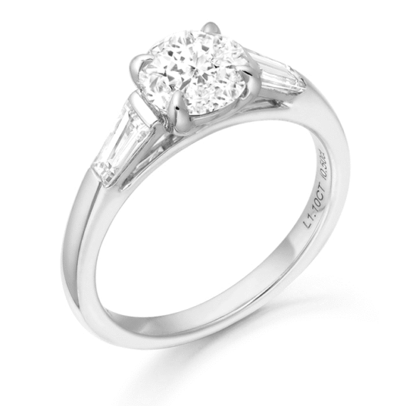 PT950 Lab Diamond Engagement Ring-DPL714PT